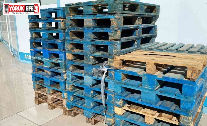 Marketin paletlerini çalan hırsızlar yakalandı