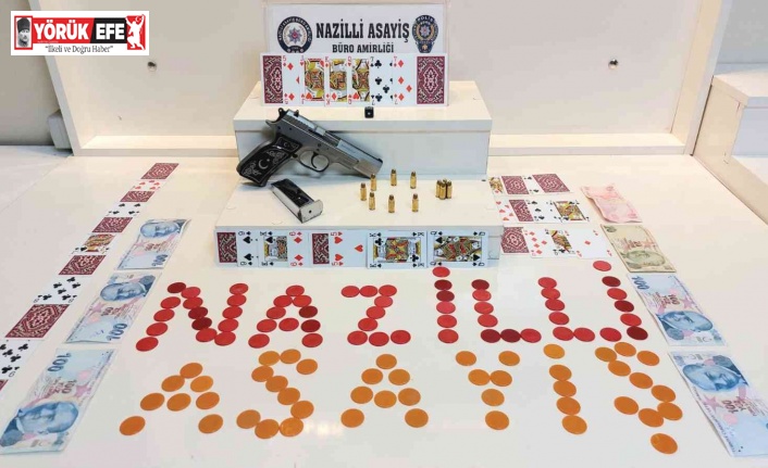 Nazilli polisinden kıraathaneye şok kumar baskını