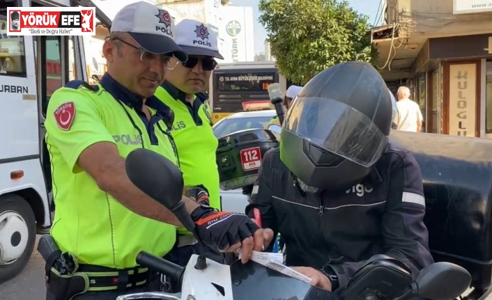 Trafiğe kapalı alanda motosiklet kullanan sürücülere cezai işlem uygulandı