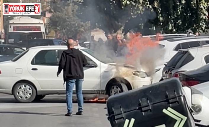 Yanan otomobil park halindeki araçların arasına daldı