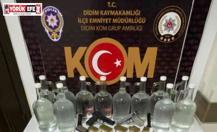 Didim’de 59 litre sahte alkol ele geçirildi