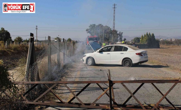 Direksiyon hakimiyeti kaybolan otomobil elektrik direğine çarptı: 1 yaralı