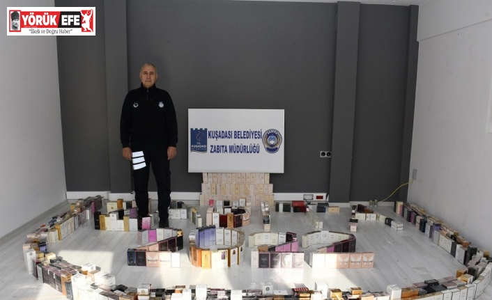 Kuşadası’nda zabıta ekipleri yaz sezonunda 1268 sahte parfüm ele geçirdi
