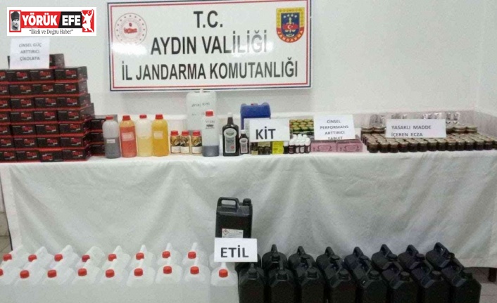 Didim’de 235 litre etil alkol ele geçirildi