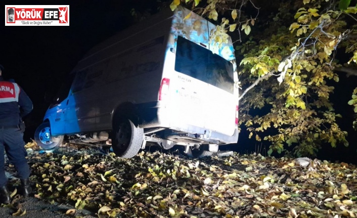 Kontrolden çıkan ticari araç şarampole devrildi: 1 yaralı