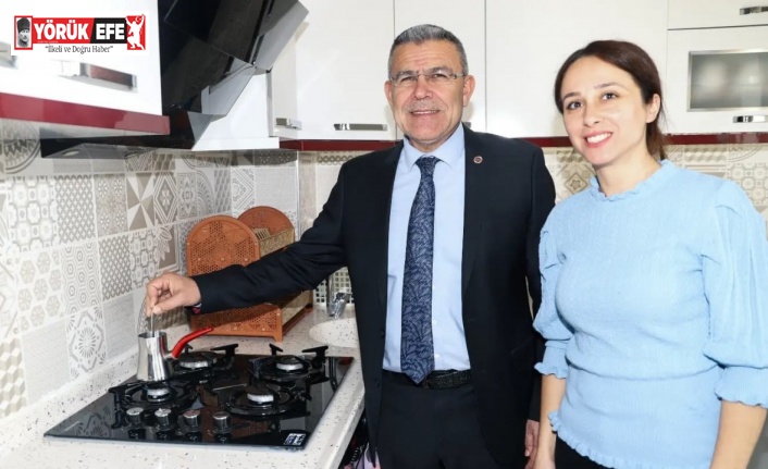 Köşk’te doğalgaz ateşi yandı, ilk kahveyi Başkan Güler pişirdi