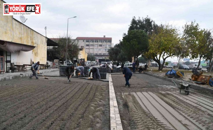 Söke Belediyesi’nden Sanayi Sitesi’nde yeşil alan, otopark ve yol çalışması