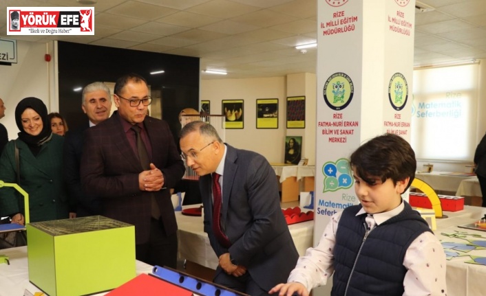 Aydın’da hazırlanan 91 istasyonlu Matematik Müzesi Rize’de görücüye çıktı