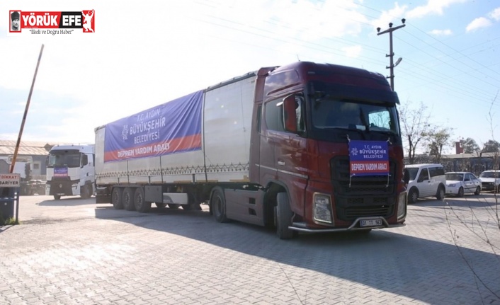 Aydın Büyükşehir Belediyesi deprem bölgesine destek olmaya devam ediyor