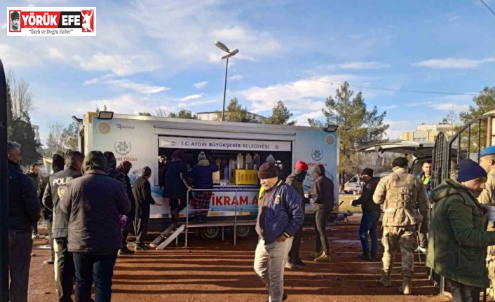 Aydın Büyükşehir Belediyesi’ne ait mobil aşevi Adıyaman’da