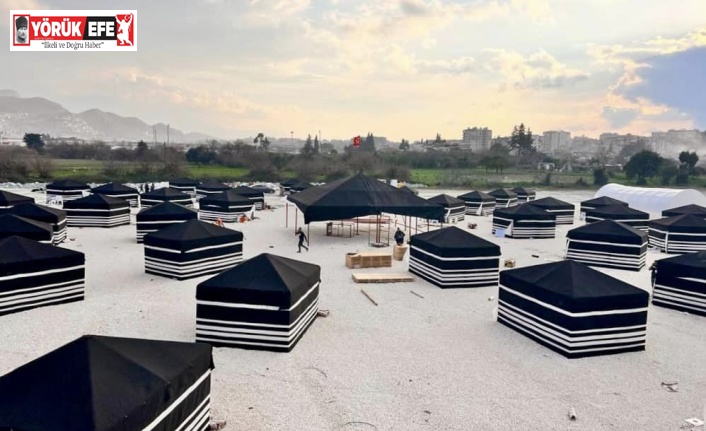Aydın Valiliği’nin yaptırdığı yörük çadırları Hatay’a yuva oldu