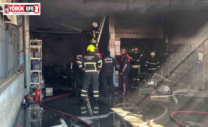 Elektrikli ısıtıcıdan çıkan yangın iş yerini kullanılamaz hale getirdi