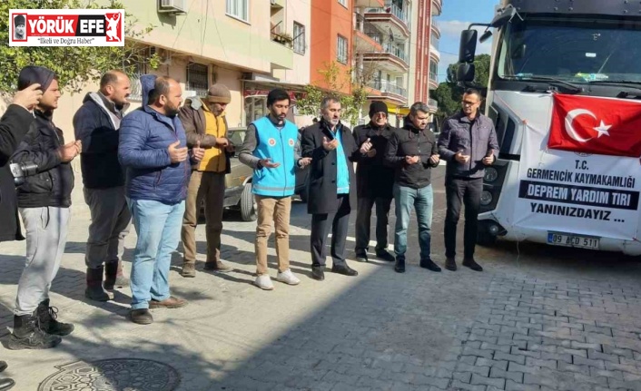Germencik’te yardım tırları deprem bölgelerine gitmeye devam ediyor