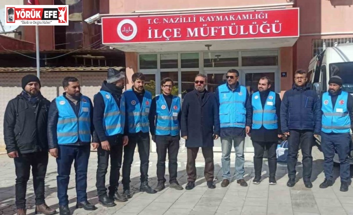 Nazilli İlçe Müftülüğü’den 12 din görevlisi Kahramanmaraş’a gitti