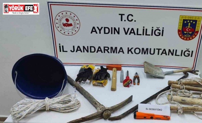 Sit alanında kaçak kazıya jandarma baskını