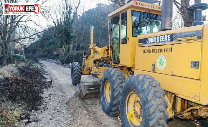Köşk Belediyesi, yol düzenleme çalışmalarına devam ediyor