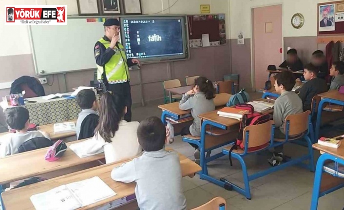 Söke’de jandarma ekiplerinden öğrencilere trafik eğitimi