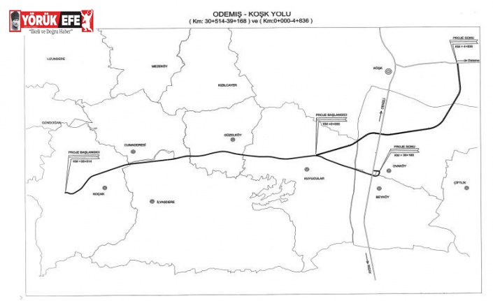 Köşk - Ödemiş Karayolu projesi Resmi Gazete’de yayınlandı