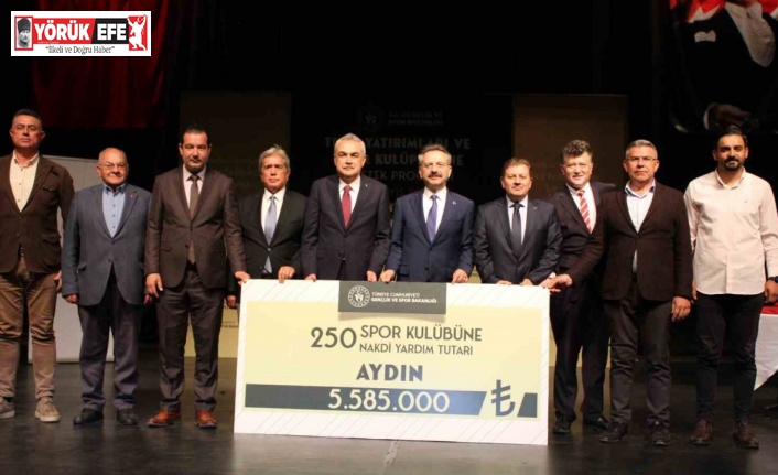 Aydın’da 250 amatör spor kulübüne 6 milyonluk destek