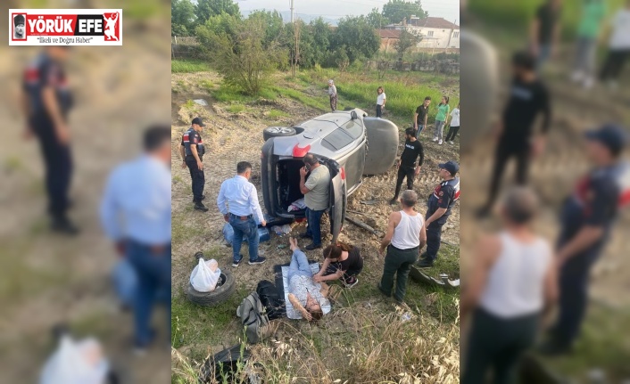 Aydın’da otomobil şarampole uçtu: 2 yaralı