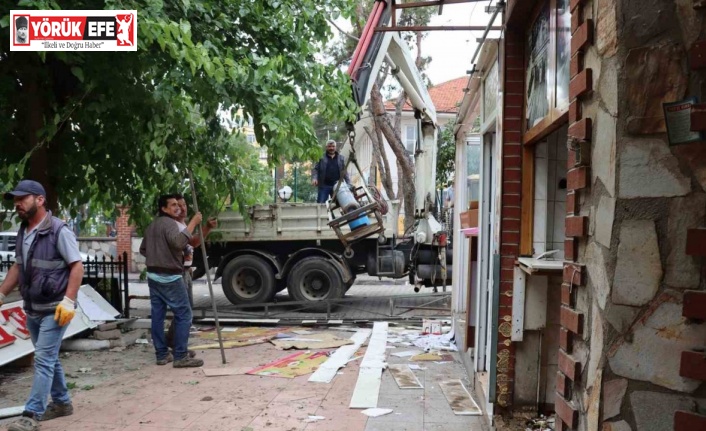 Nazilli Belediyesi merkezdeki büfeyi yeniliyor