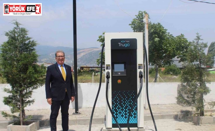 Söke Borsa Aydın’ın ilk Trugo Elektrikli Araç Şarj İstasyonu’nu kurdu