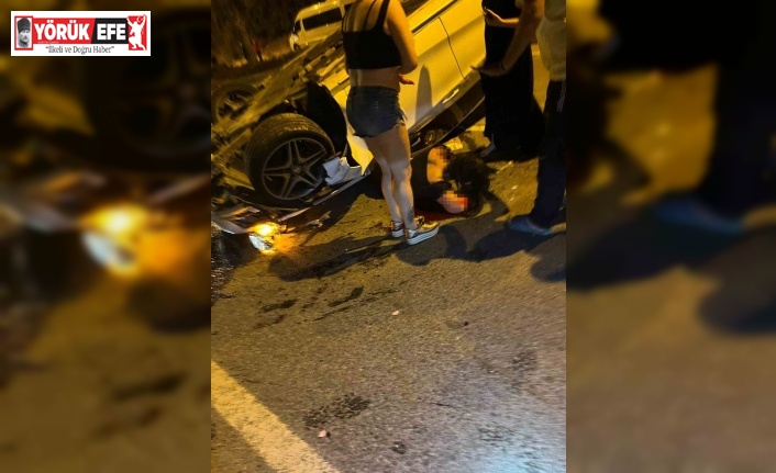 Alkollü sürücünün kullandığı otomobil takla attı: 3 yaralı