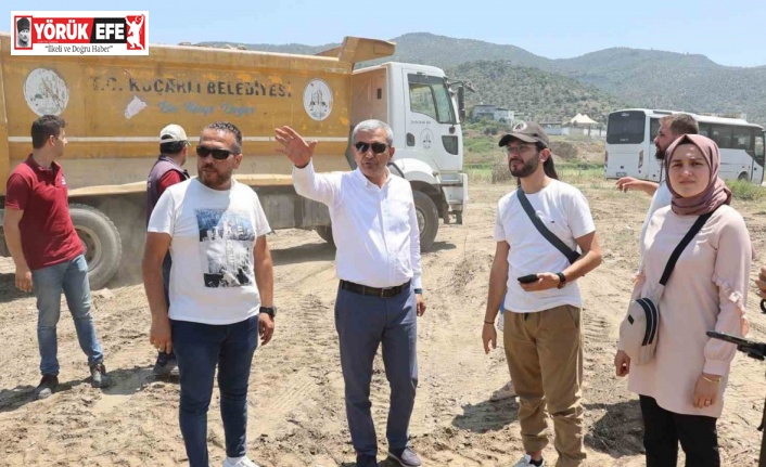 Koçarlı’da hayırseverlerin bağışladığı arsada cami yapımına başlandı