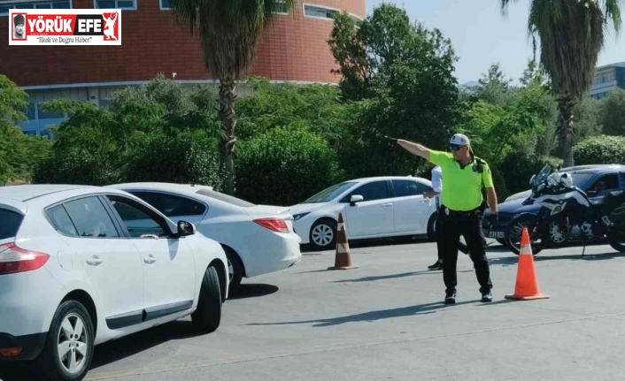 Aydın’da trafik ekiplerinden ’KPSS’ seferberliği