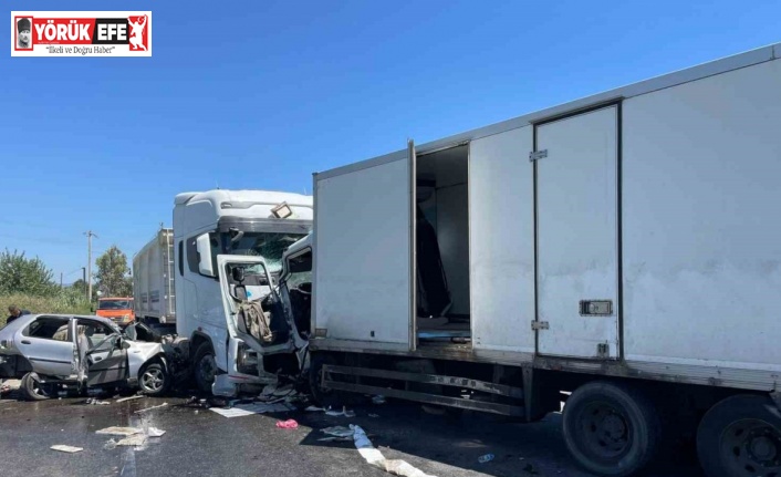 Kazada yaralanan kamyon sürücüsü hayatını kaybetti