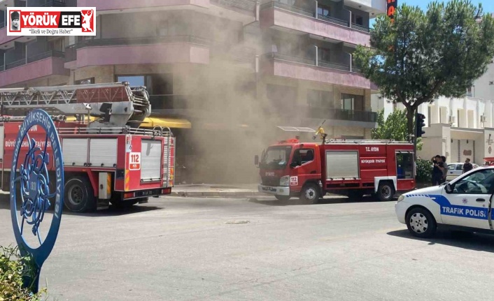 Nazilli’de otel yangını panikletti