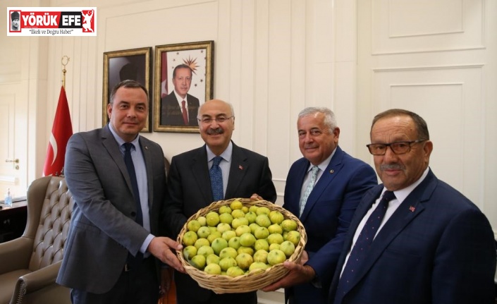 Borsa, sezonun ilk incirini İzmir Valisi Köşger’e takdim etti
