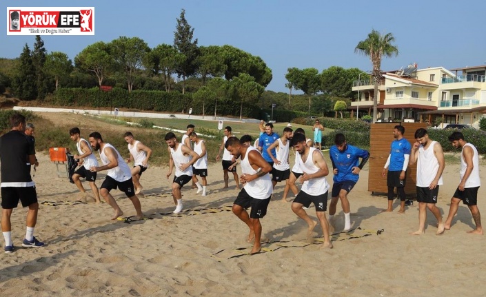 Didim Belediyespor, plajda enerji depoluyor