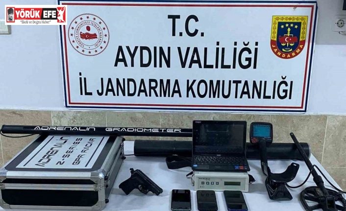Sit alanı içinde kaçak kazı yapan üç şüpheli suçüstü yakalandı