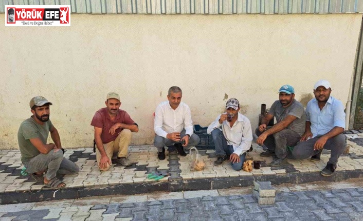 Başkan Kaplan, işçilerle birlikte kahvaltı yaptı