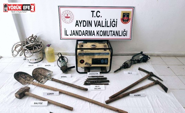 Kaçak kazı yaparken suçüstü yakalandılar