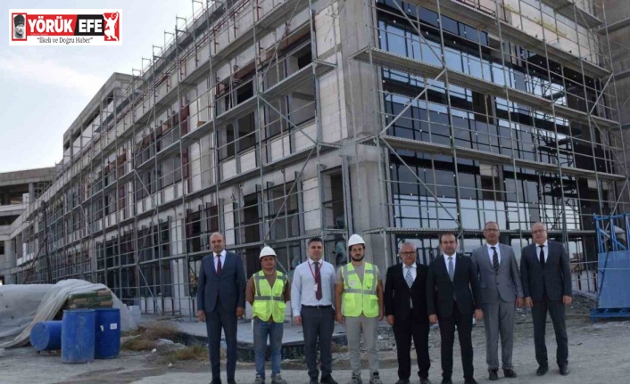 Aydın İl Sağlık Müdürü Şenkul, Çine Devlet Hastanesi inşaatında incelemelerde bulundu