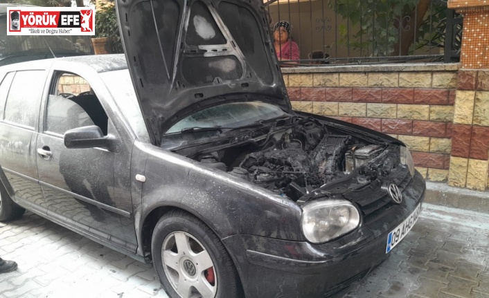 Aydın’da araç yangını panikletti