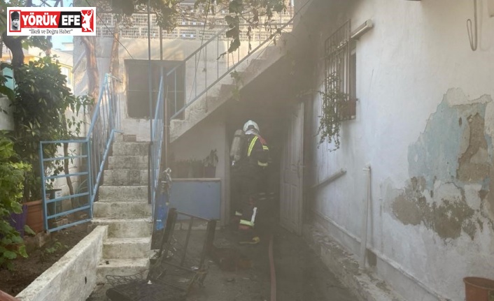 Aydın’da ev yangını panikletti