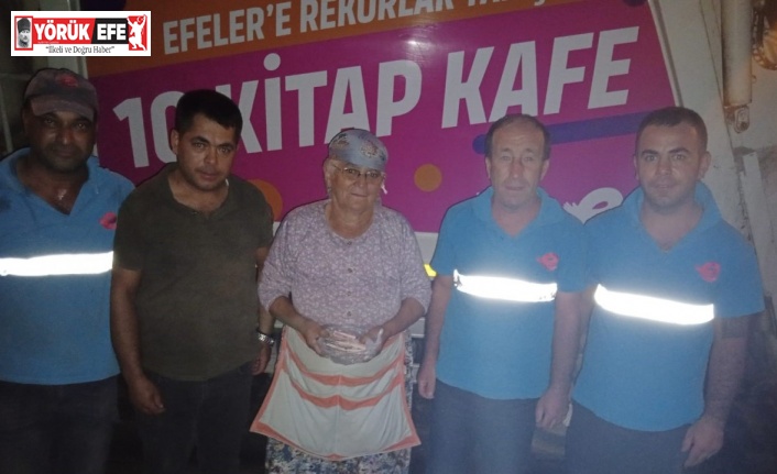 Efeler Belediyesi temizlik işçilerinden alkışlanacak hareket