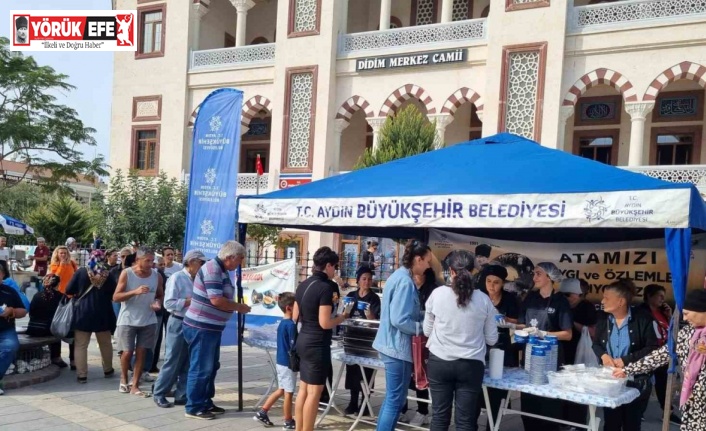 Aydın’da Atatürk için pilav hayrı yapıldı