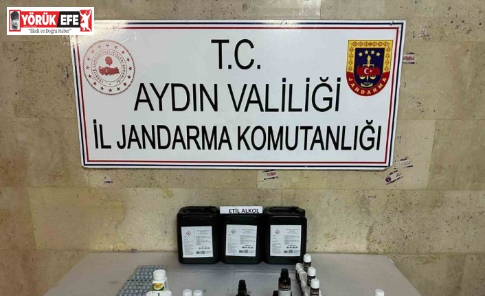 Germencik’te etil alkol ve cinsel içerikli hap ele geçirildi