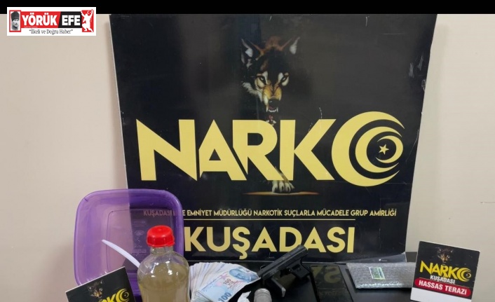 Mutfak dolabından uyuşturucu çıktı