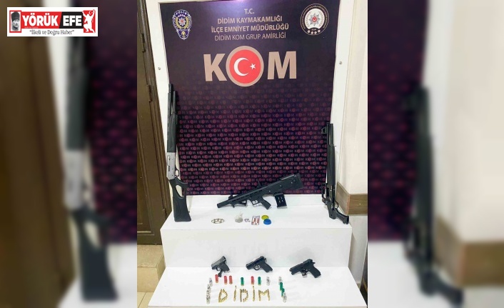Didim’de çok sayıda uyuşturucu ve silah ele geçirildi