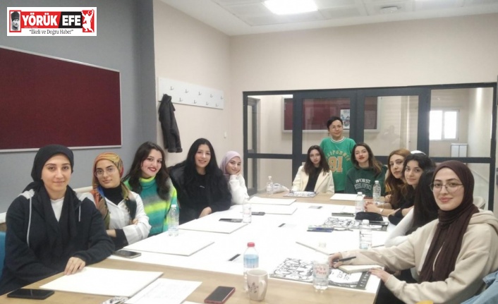 Koçarlı KYK yurdunda öğrencilere resim kursu