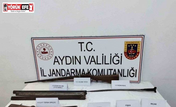 Osmanlı dönemine ait tüfek ve kılıç ele geçirildi