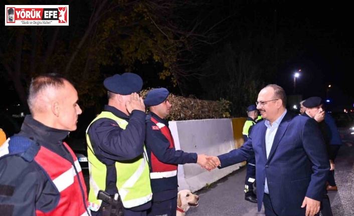 Vali Canbolat, görev başındaki ekipleri ziyaret etti