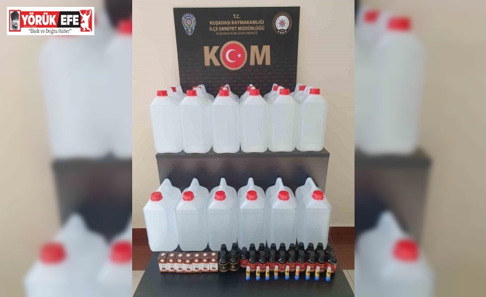 Kuşadası’nda kaçak alkol operasyonu: 1 gözaltı