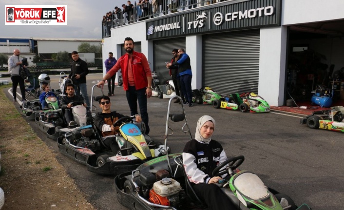 Nazilli go-kart pistinde gençler yarıştı
