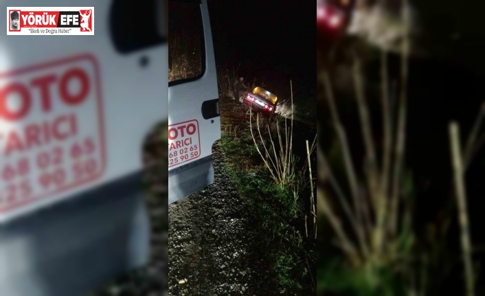 Alkollü sürücü otomobili ile dereye düştü